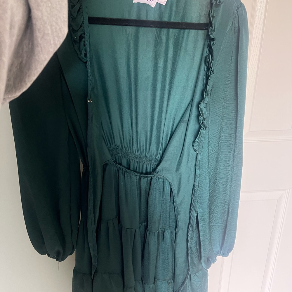 Princess Polly Teal Ruffle Dress